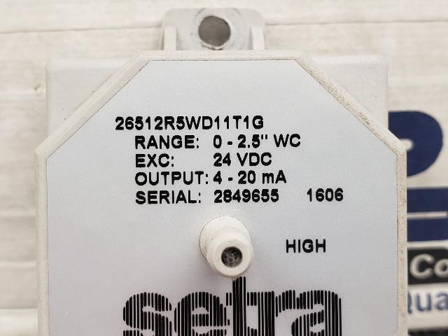 Setra Differential Pressure Transducer – 26512R5WD11T1G w/Warranty