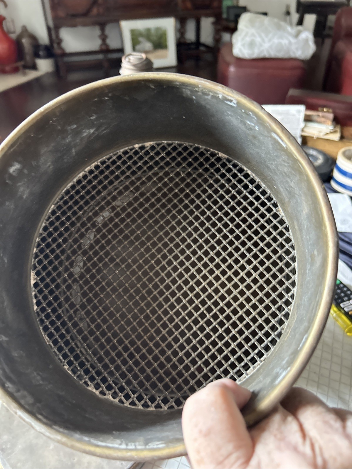 Vintage USA Standard (5) Testing Sieves Brass/steel With bottom And Top