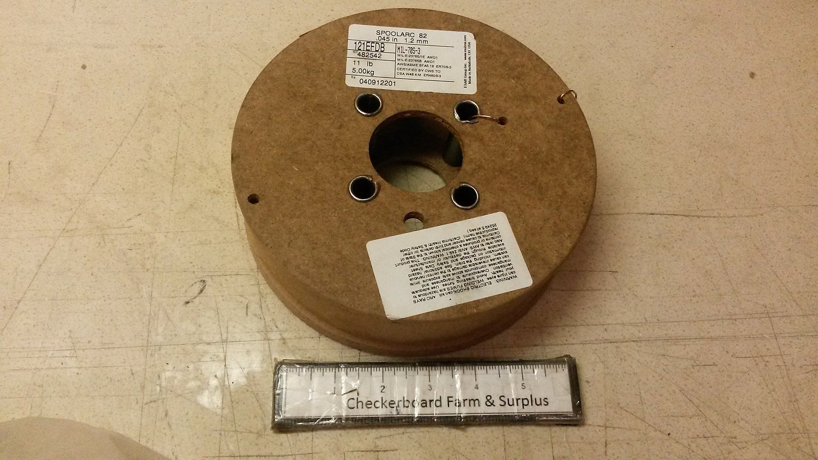 NOS Spoolarc 82 Carbon Steel MIG Welding Wire .045″ ER70S-3 MIL-70S-3 1.2mm 11lb
