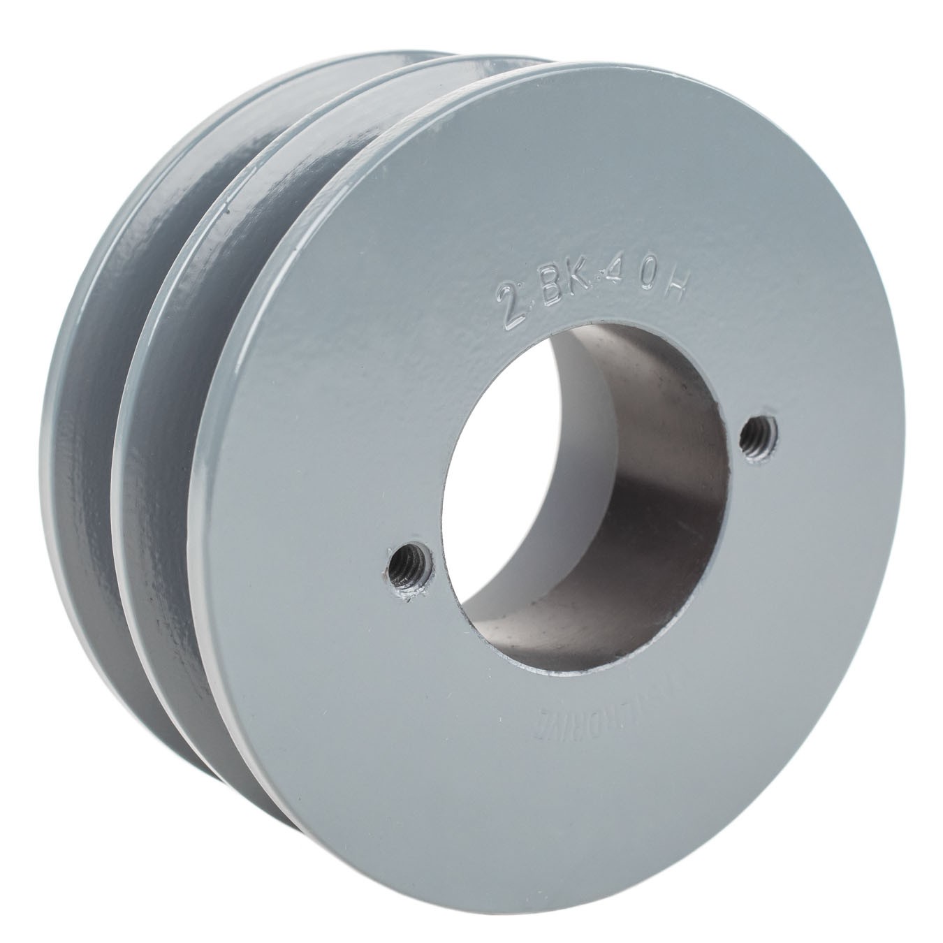 Cast Iron 4″ Dual Groove Pulley 2 Belt B Section 5L with 1-1/4″ Sheave Bushing