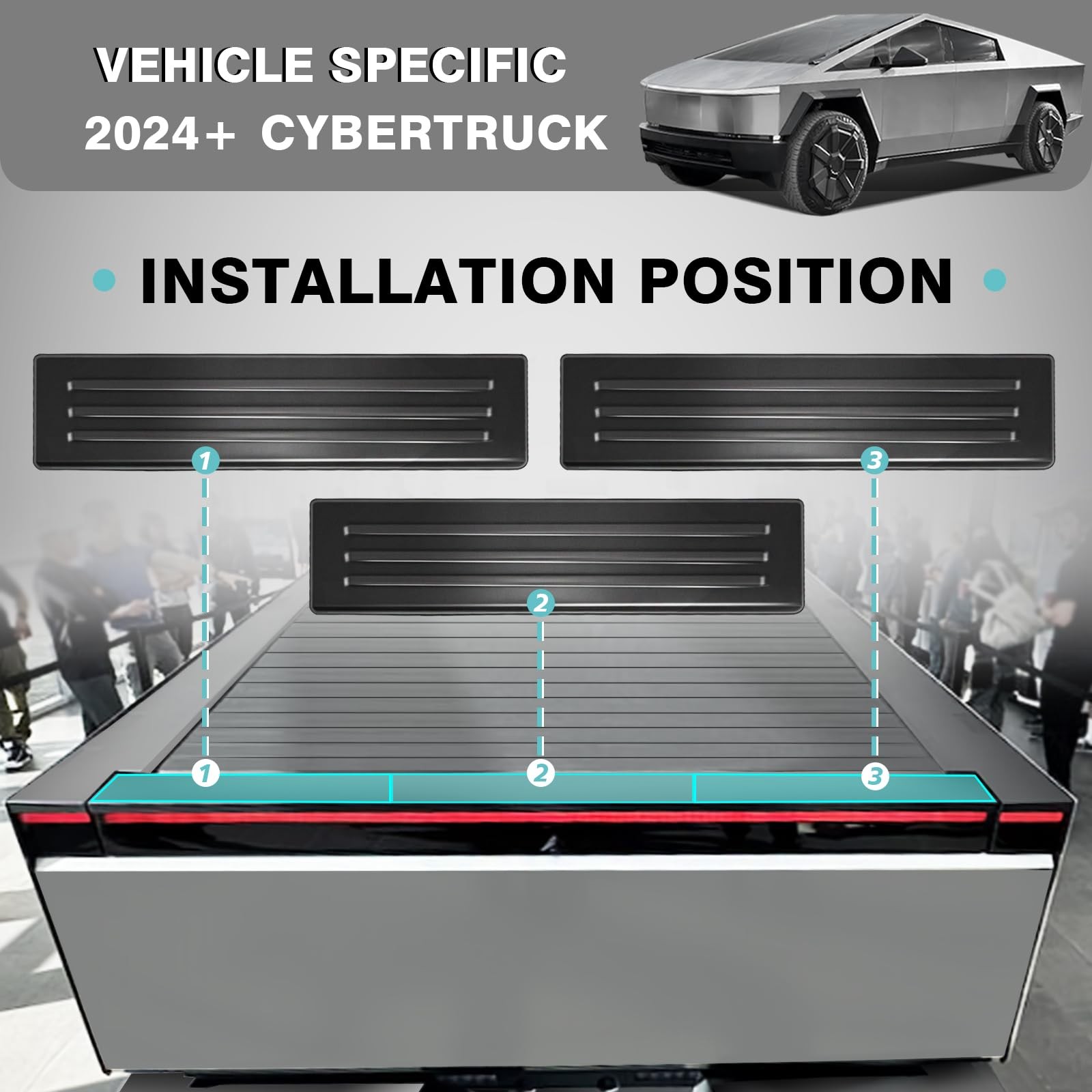 BestEvMod Metal Tailgate Top Protector Cover Compatible with Tesla Cybertruck…