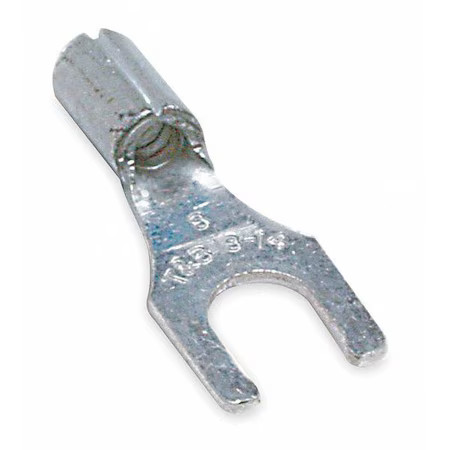 Sta-Kon A18-8Fl Fork Terminal, #8 Stud Size, 16 Awg, 600 V, Bare Insulated,