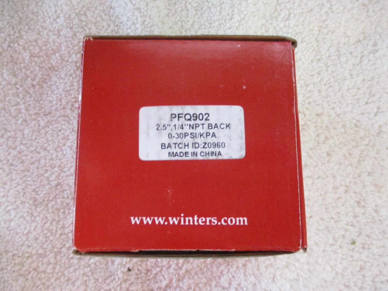 NIB Winters 2.5″, 1/4″NPT BACK 0-60PSI/KPA Pressure Guage PFQ903