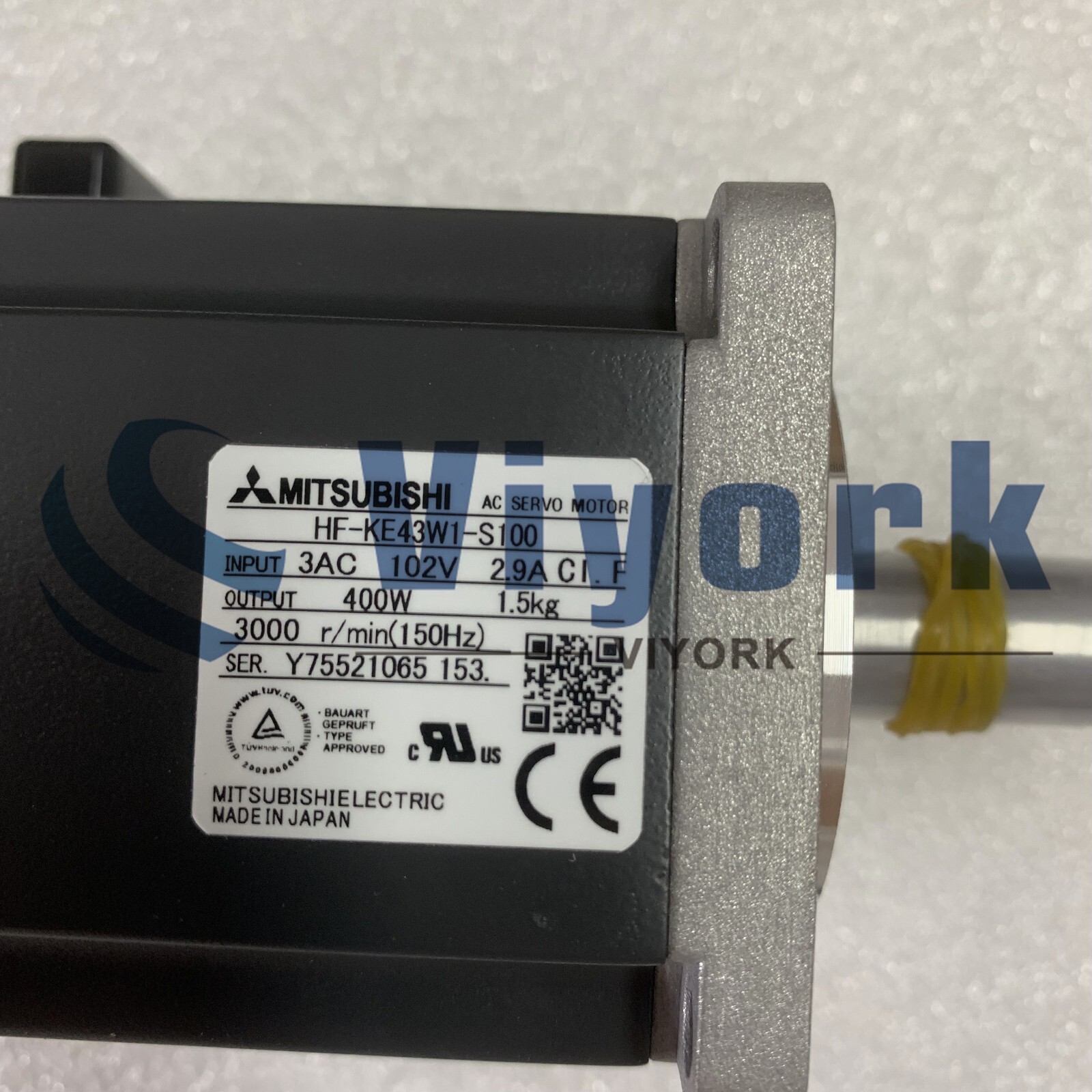Mitsubishi HF-KE43W1-S100 AC SERVO MOTOR SRVMTR 400W 2.9AMP 102V 3000RPM NEW