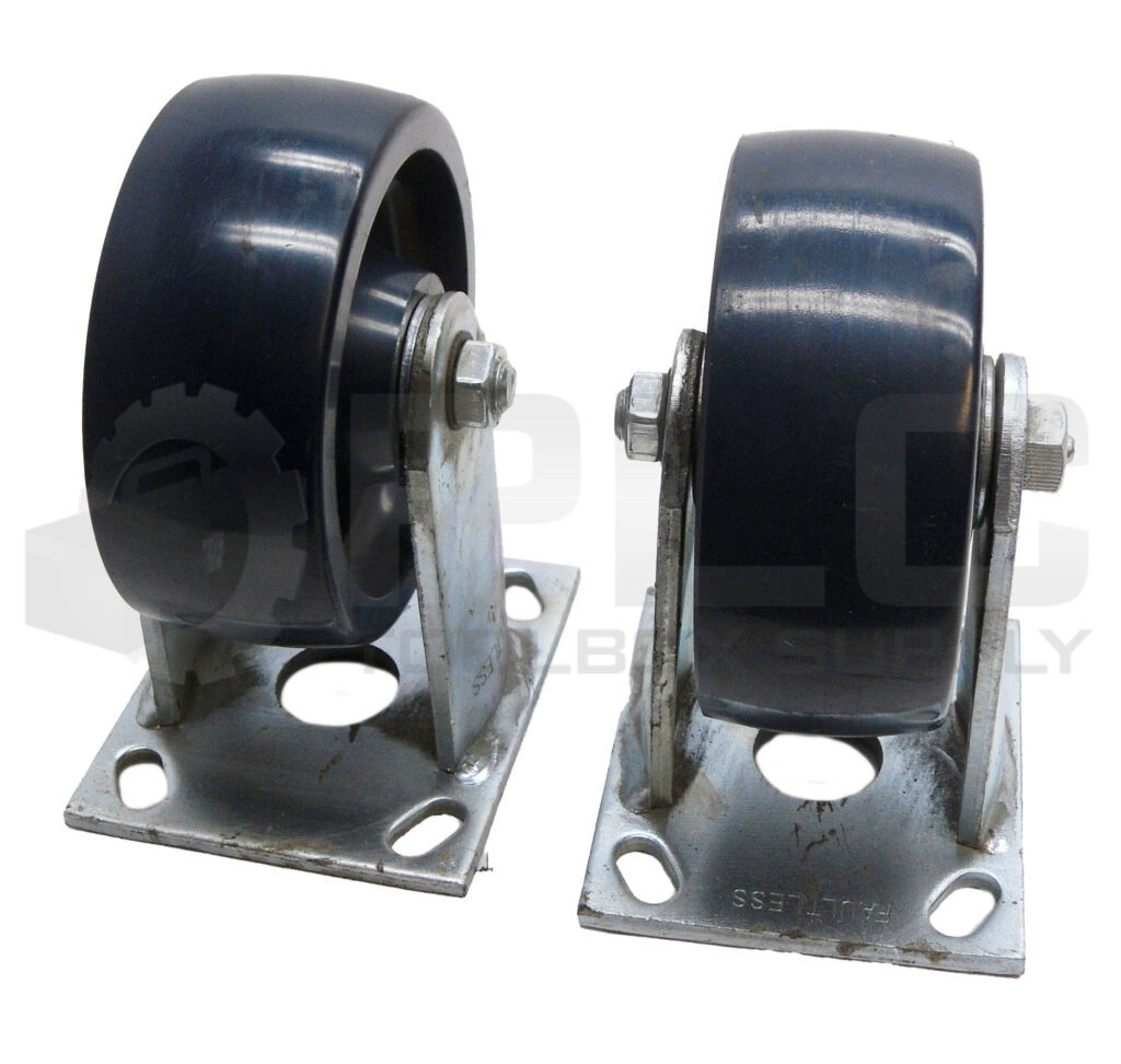 LOT OF 2 FAULTLESS 5 SWIVEL CASTER WHEEL 5″ X 2″