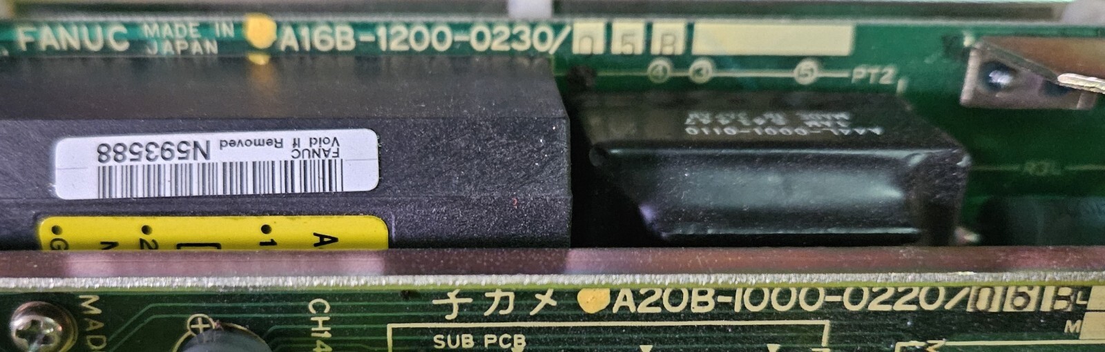 Fanuc A06B-6047-H208 Drive with PCBs A16B-1200-0230/A20B-1000-0220
