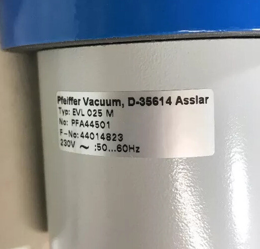Pfeiffer electromagnetic angle valve BPV15651, TYP: ELV025M, PFA44501, D-35614