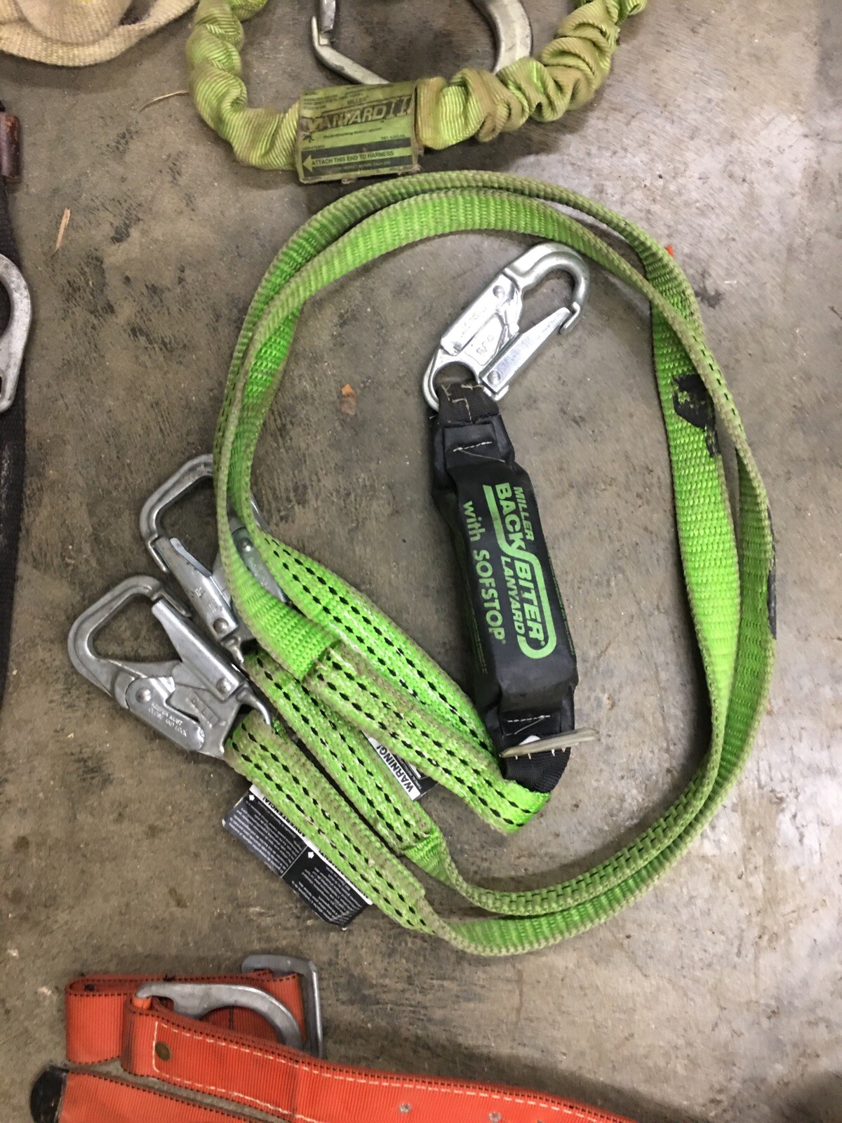 Miller, Klein, Safety Lanyards, Vests, Belts Lot, 8798B/6FTGN
