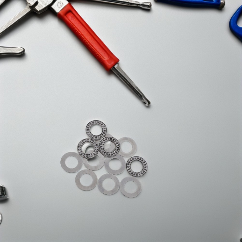 4 Pcs Single Direction Thrust Bearing Miniature Bearings Metal Axial Flat