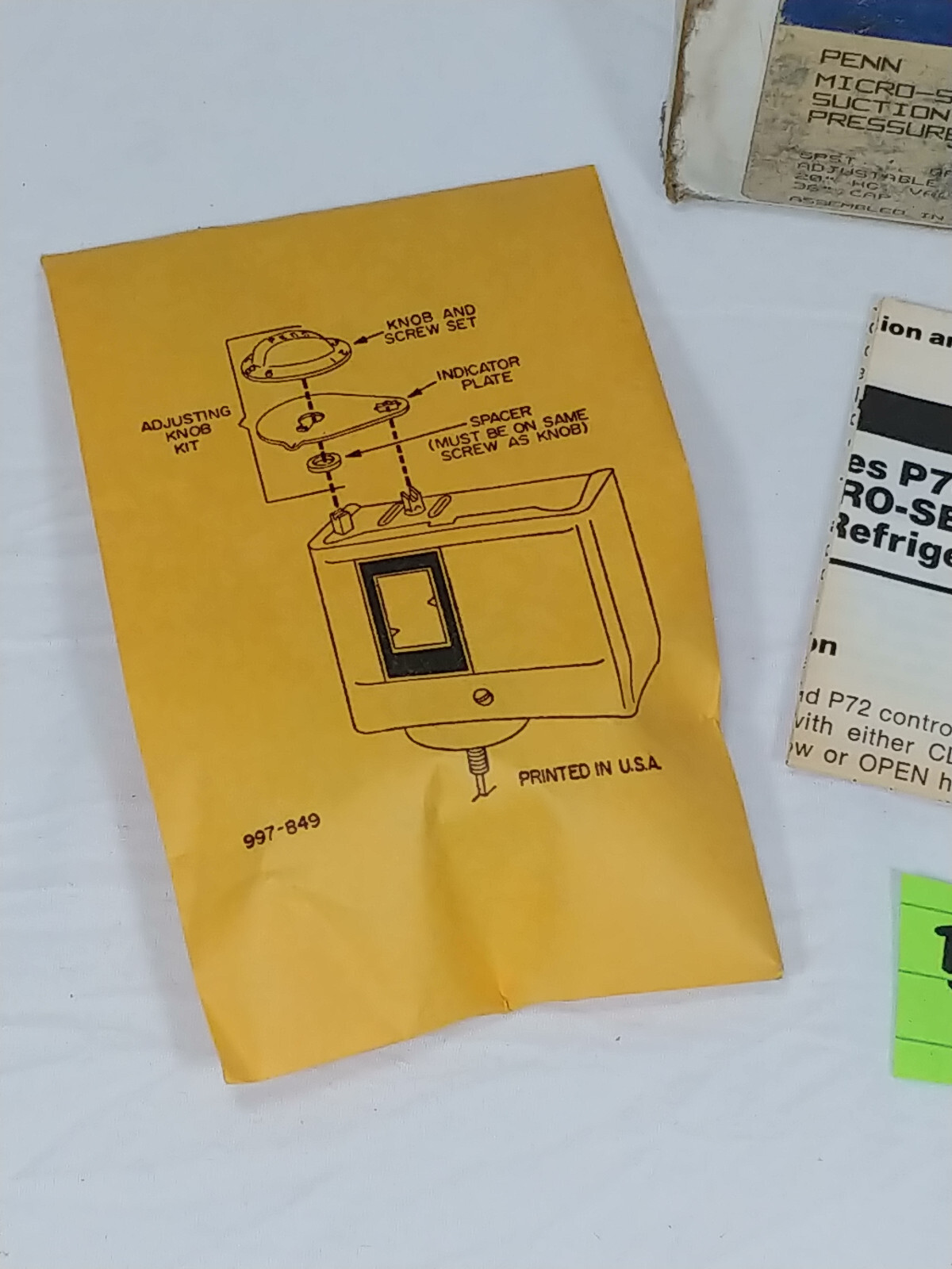 JOHNSON CONTROLS P70AB-12E / P70AB12E MICRO-SET PRESSURE CONTROL 4E039