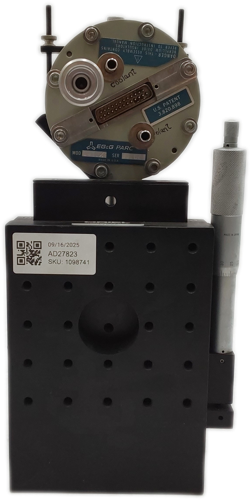 EG&G 1412XR Detector Head w/ ORIEL 11026 & 11824 & 13870 Stand