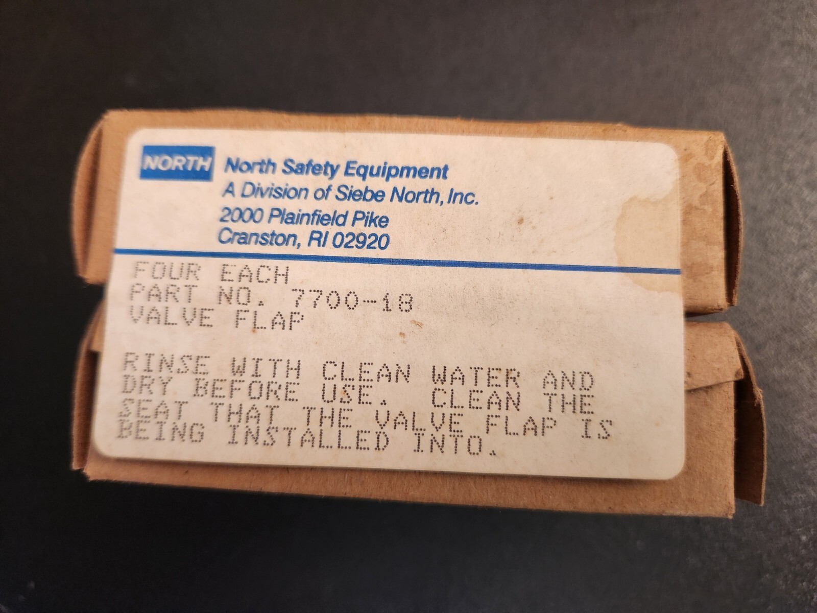 Exhalation Valve Flaps 7700-18, North Safety Equipment, NOS, free shipping