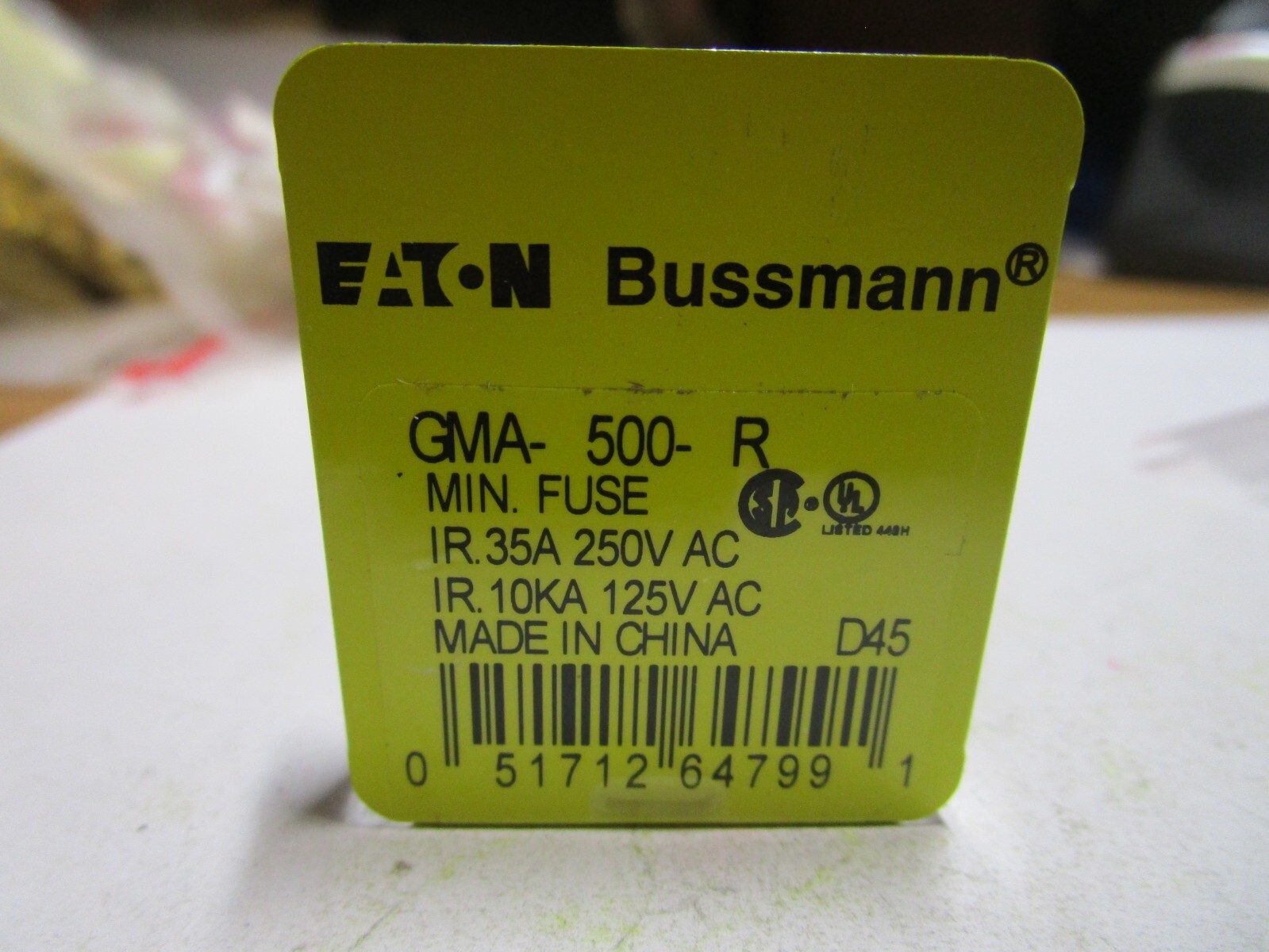 Glass Fuse GMA Series Fast-Acting 500mA 250V AC,10kA at 125V AC 35A at 250 QTY 5