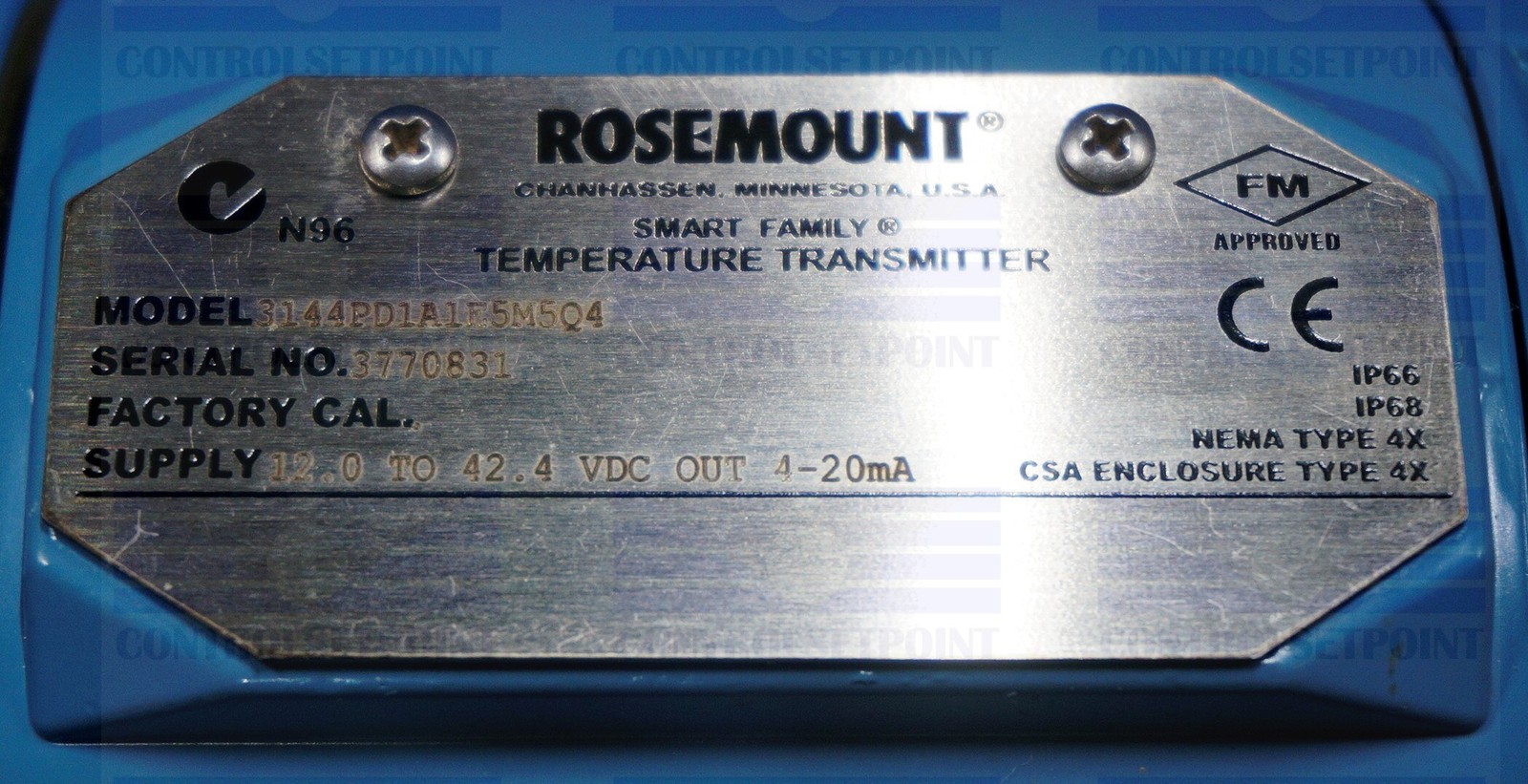 EMERSON ROSEMOUNT 3144PD1A1E5M5Q4 TEMP TRANS 3144 PD1 ID70831