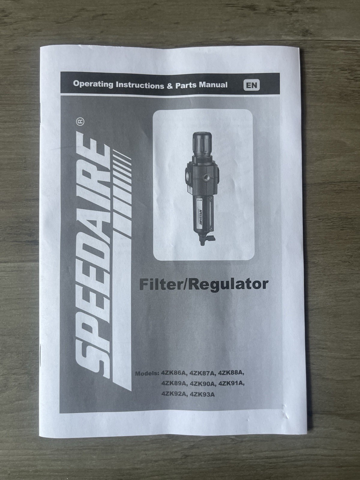 Speedaire 4Zk89 Filter/Regulator,120 Cfm, 150Psi
