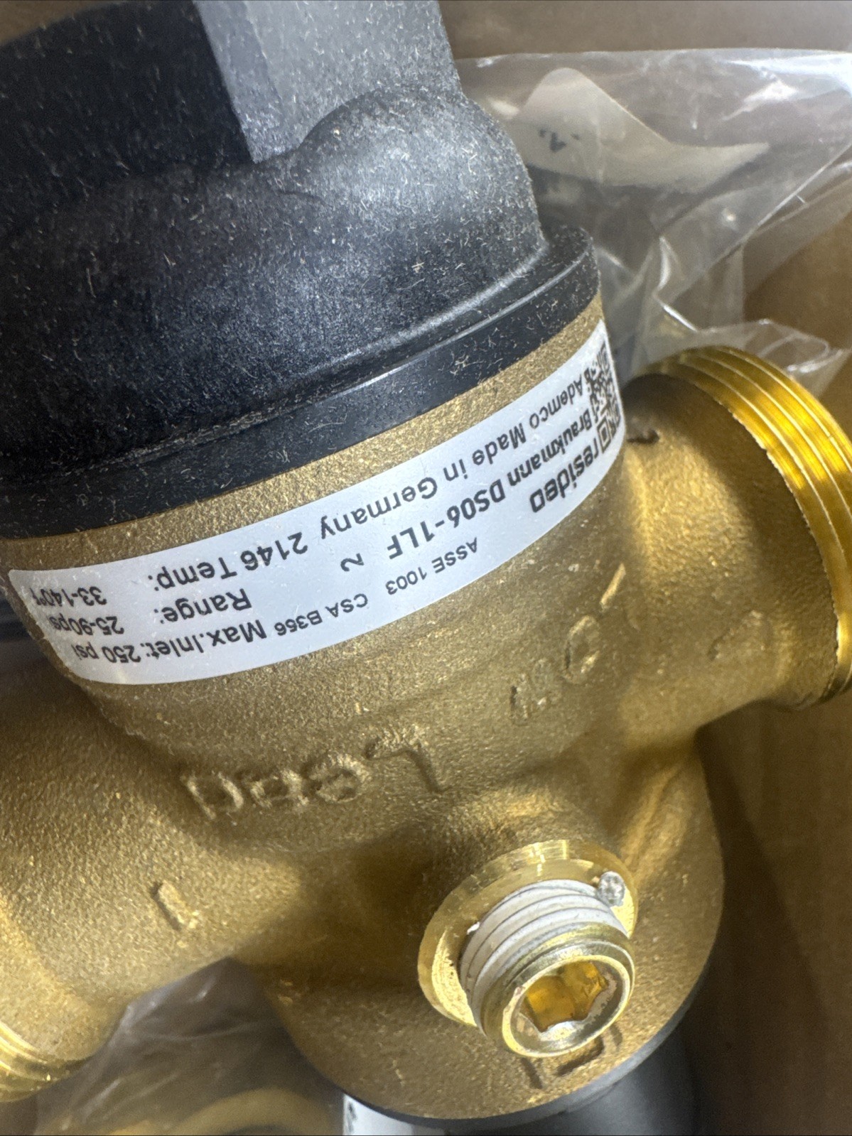 Resideo Braukmann 1″ Dialset PRV Double Union NPT DS06-102-DUT-LF/U