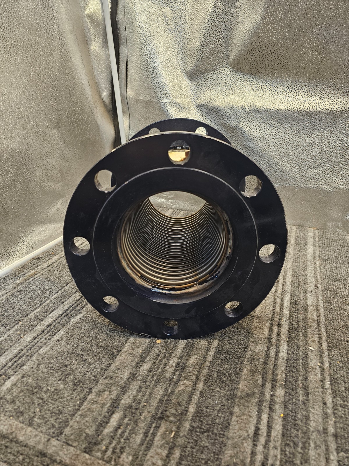 Braided Stainless Steel Pipe Expansion Joint Flange Adapter 8 Hole Mount 10″
