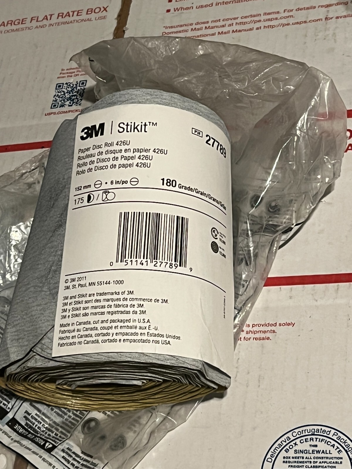 3m 27789 426u 6″ 180g 175pc per roll nossurplus