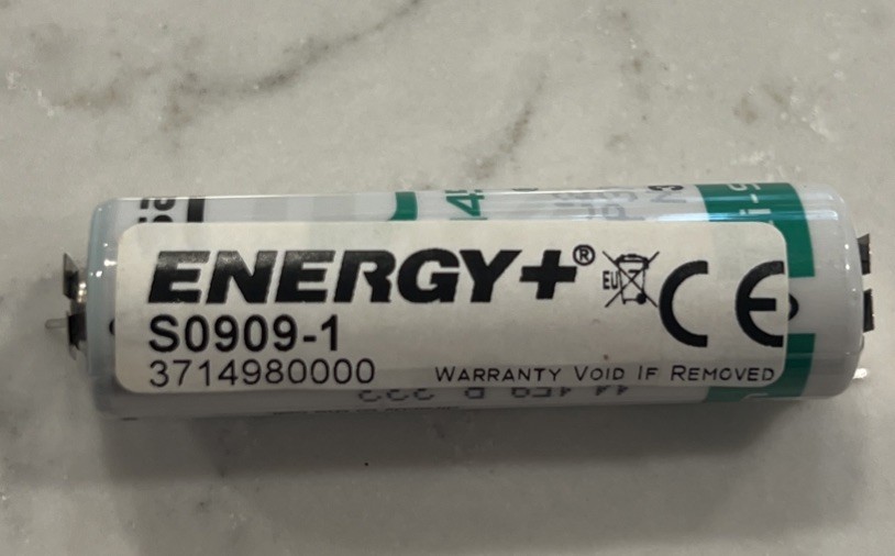 11903 Domino PCB Battery Energy + 3.6v LS14500 Lithium S0909-1