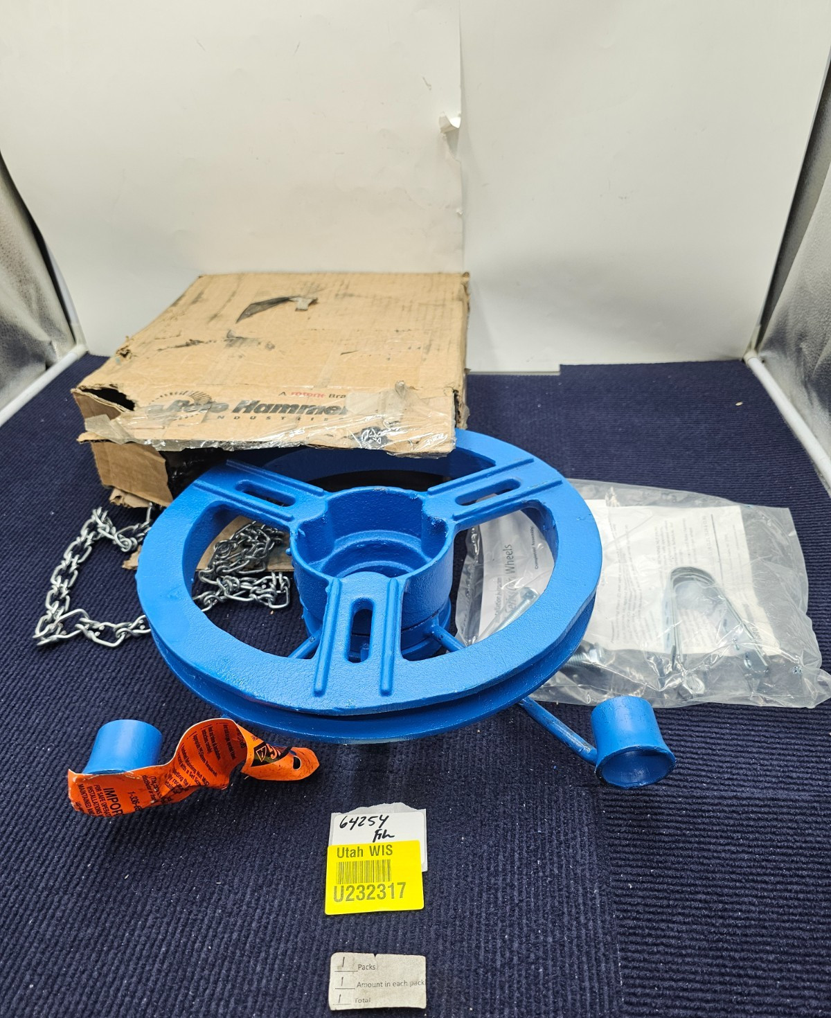 ROTOHAMMER CL12 Ductile Iron Chain Wheel Assembly, 9-1/4″ – 12-1/2″ OD Blacksta