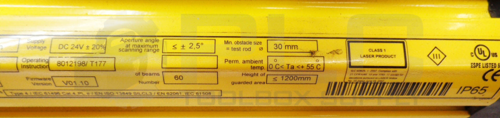 SICK 1 204 160 LIGHT CURTAIN C 4000 SENDER 24VDC 6.1W XC40S-1203A0A00BA0
