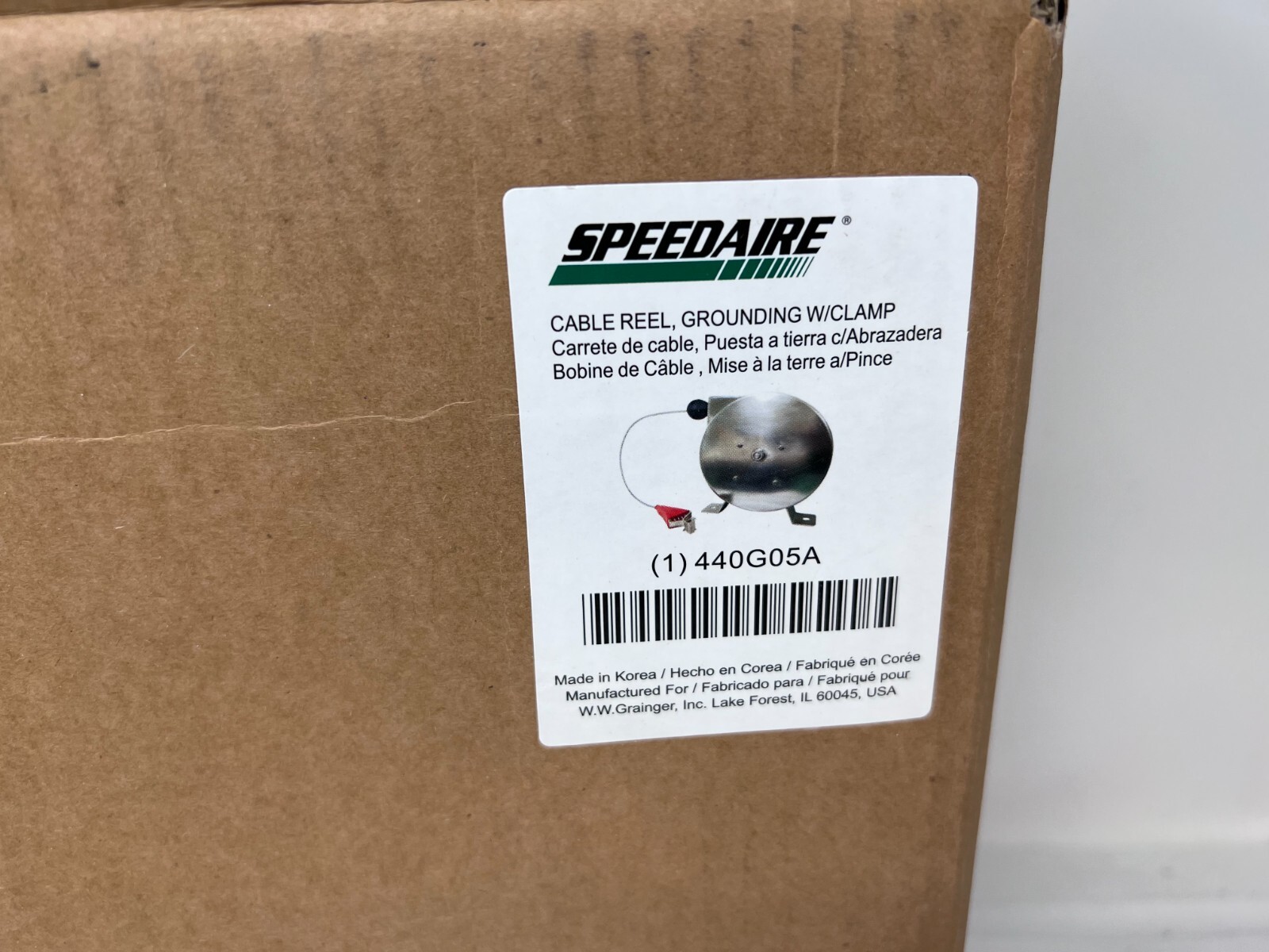 NEW Speedaire 440G05 Cable Reel,50 Ft. Stainless Steel Fast Free Shipping!