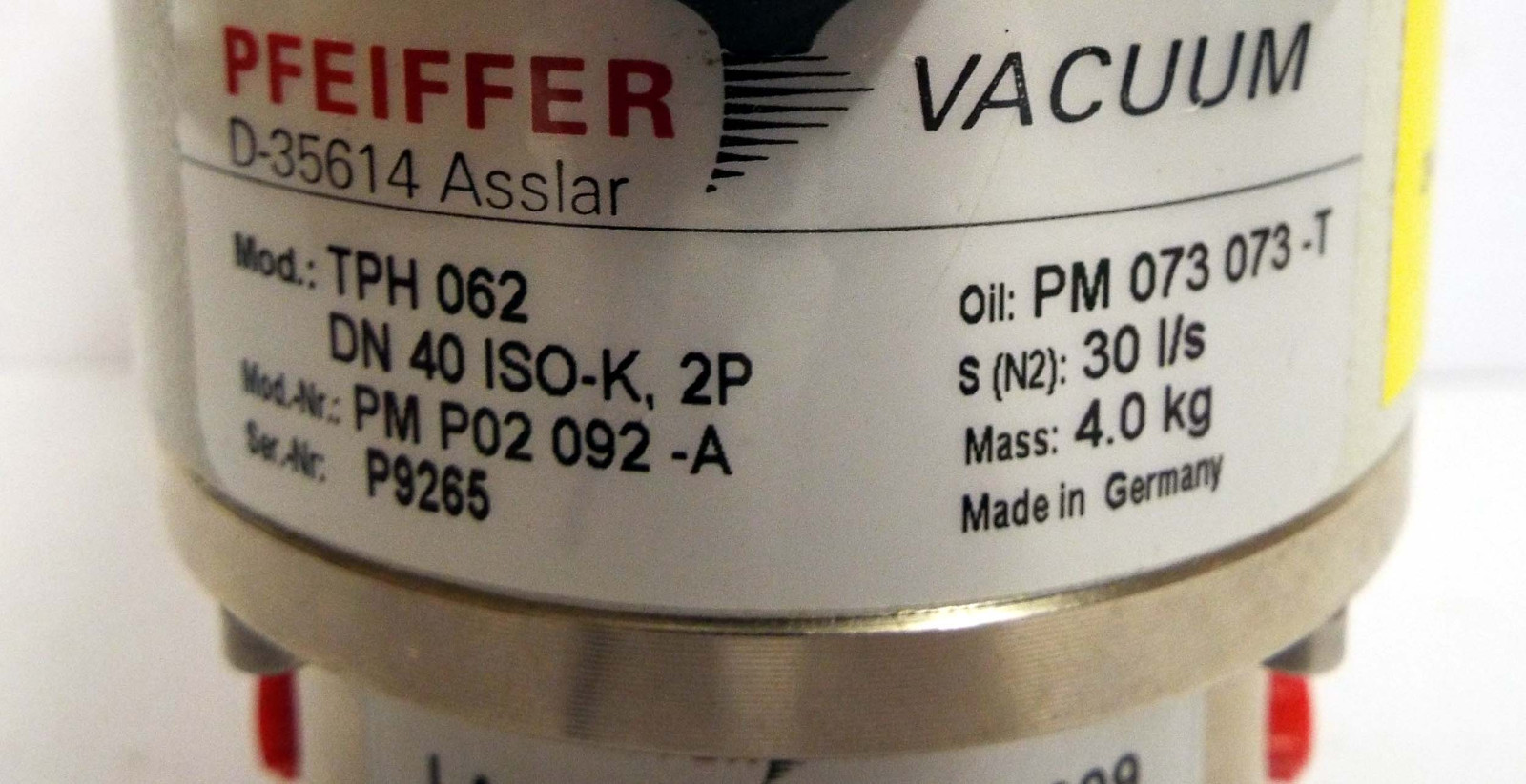 1 NEW PFEIFFER TPH 062 DN 40 ISO-K, 2P VACUUM PUMP NIB ***MAKE OFFER***