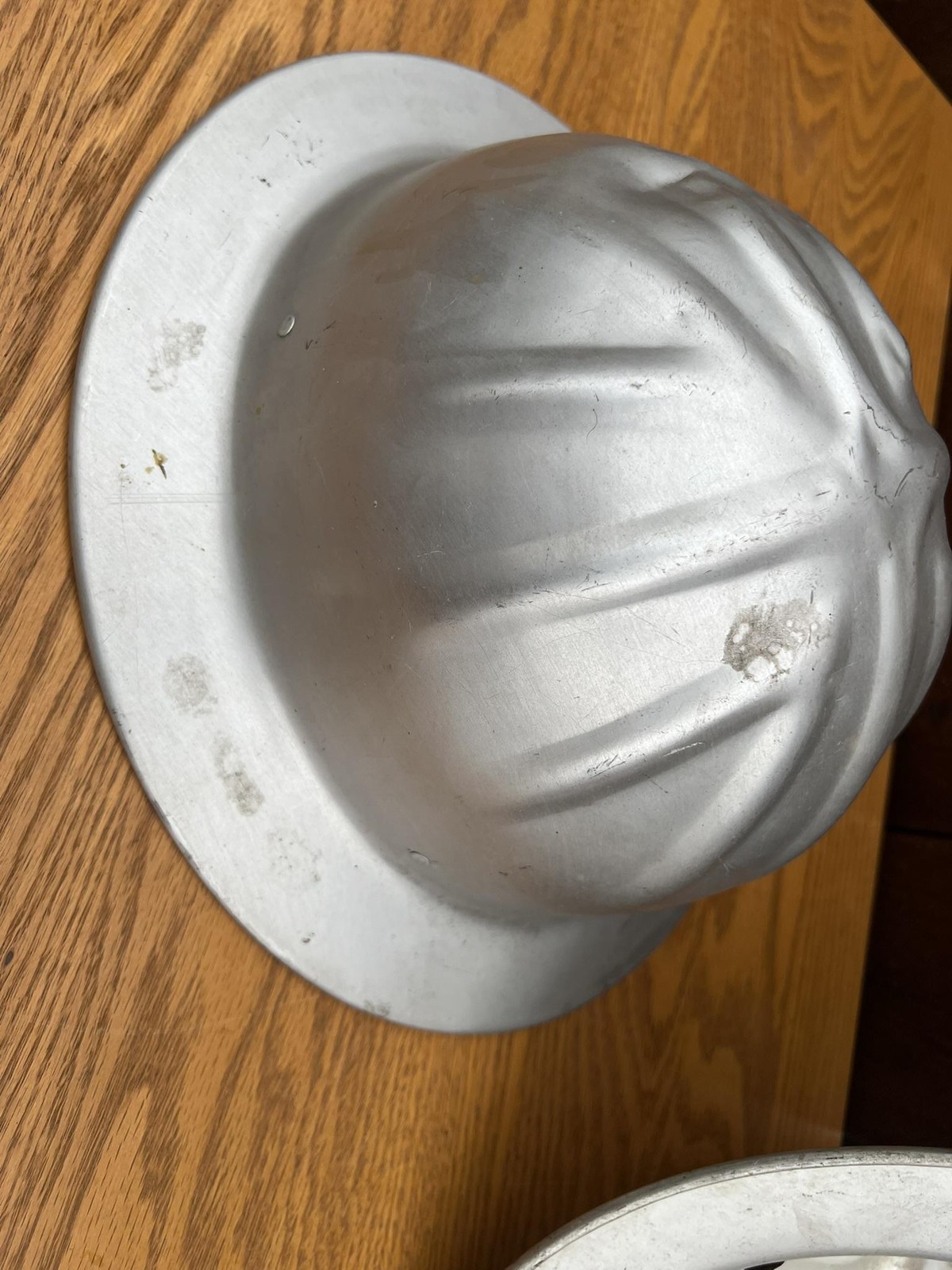 Vintage MSA McDonald T Hat-Standard Aluminum Safety Hard Hat Lot 2 Silver USA