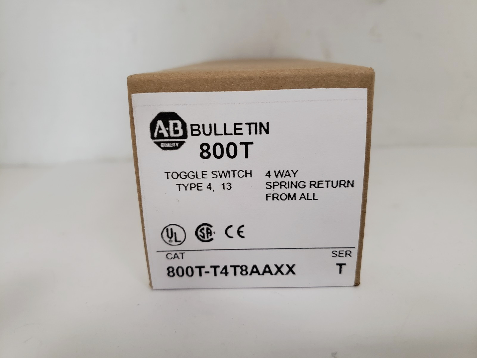 ALLEN BRADLEY 800T-T4T8AAXX TOGGLE SWITCH 4-WAY SPRING RETURN 2NO 2NC SERIES T