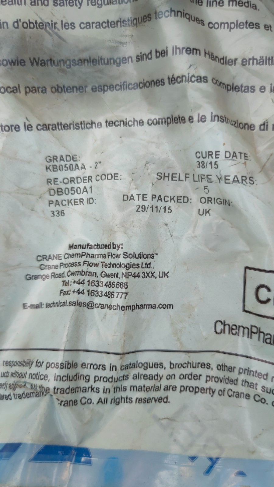 SAUNDERS REPLACEMENT DIAPHRAGM KB050AA-2″ LOT OF 3