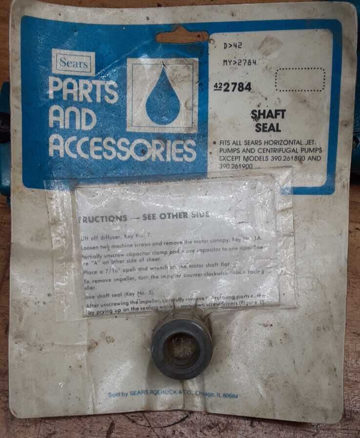 Sears Pump Shaft Seal 42-2784, U109-6B Fits Goulds Flotec + more, Sealed Package