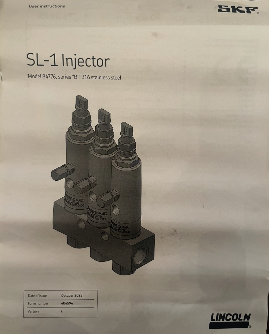 NEW LINCOLN 84776 S.S. REPLACEMENT INJECTOR SL-1