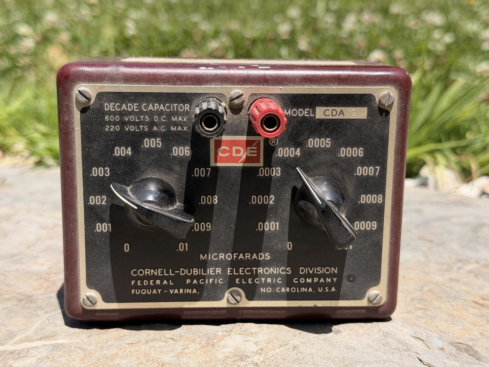 Cornell Dubilier CDE CDA-2 Decade Capacitor Box Tested Working Vintage Lab