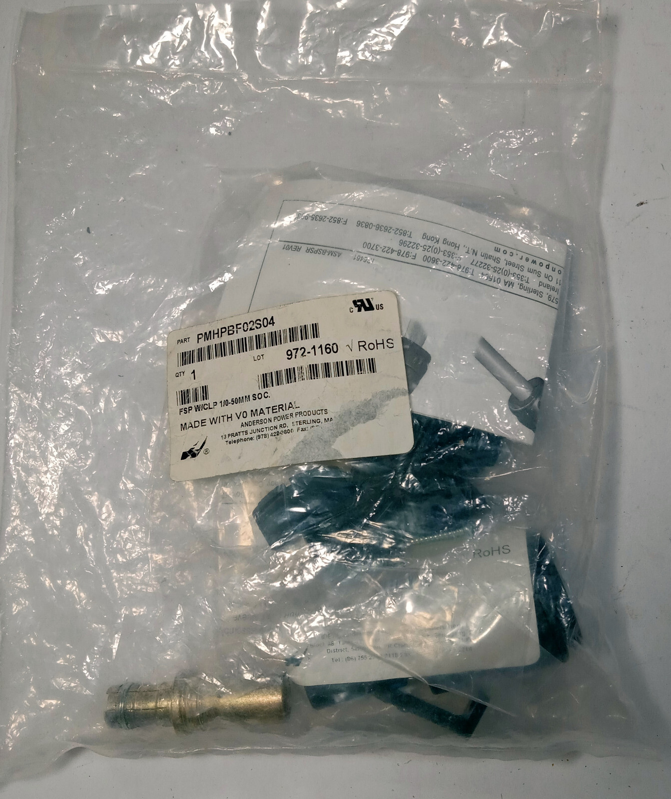 1 NEW ANDERSON POWER PRODUCTS PMHPBF02S04 FSP W/CLP 1/0-50MM SOC NIP *MAKE OFFER