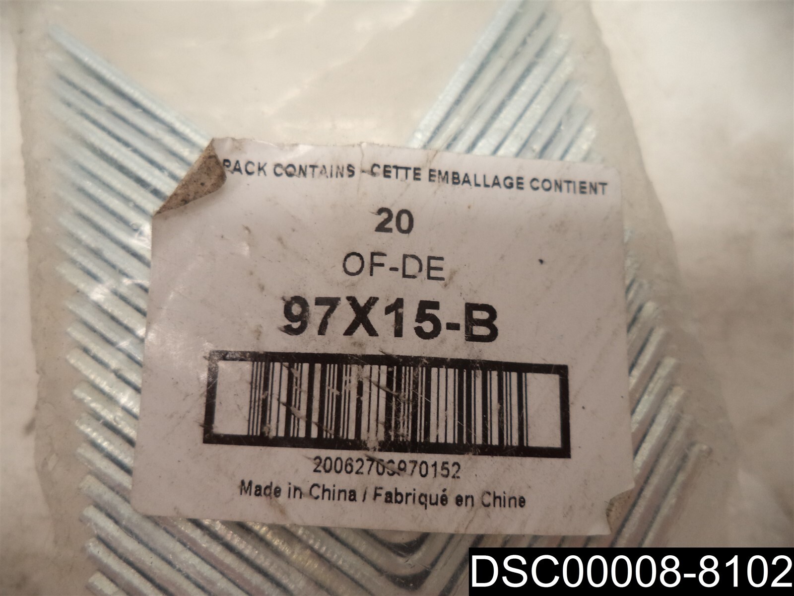 Qty= 20: OF-DE 97X15-B ANGLE BRACKETS