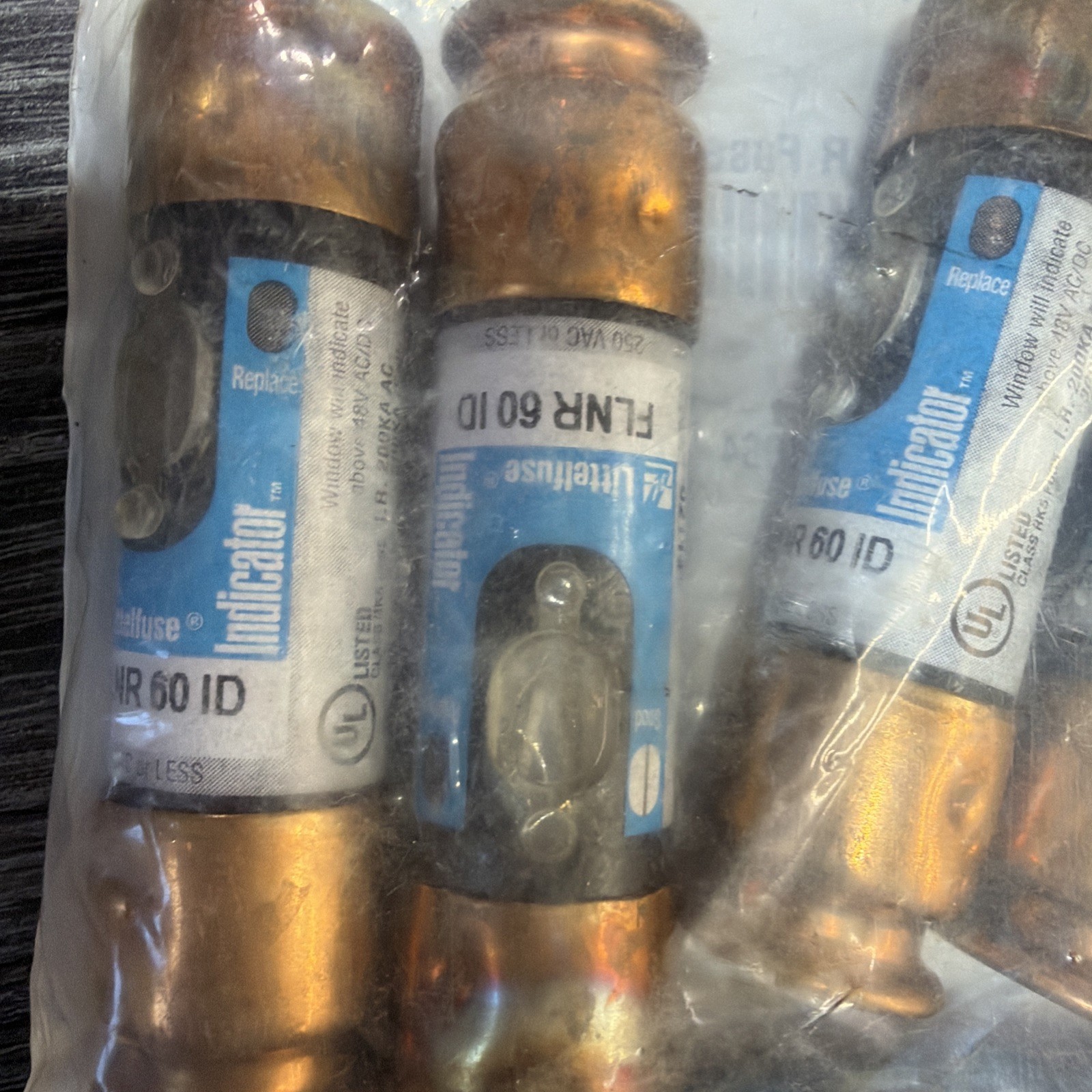 Multiple size LITTELFUSE FLNR ID INDICATOR FUSE