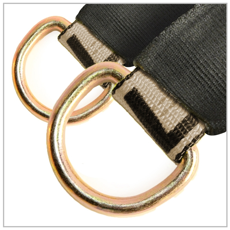 2 pack – 2″ x 8 ft Silver Lasso Strap Tie Down Protected Sleeve D Ring Wheel Tow