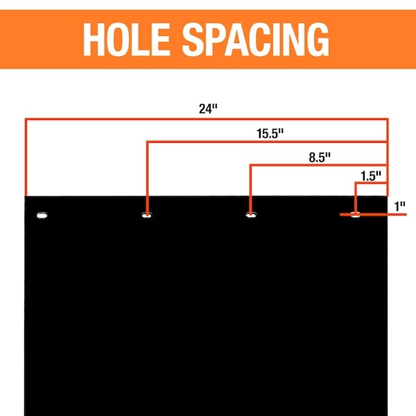 Buyers Products Rc30ppbpkgd Mudflaps, 30 In X 24 In, Polymer, Black, 1 Pr