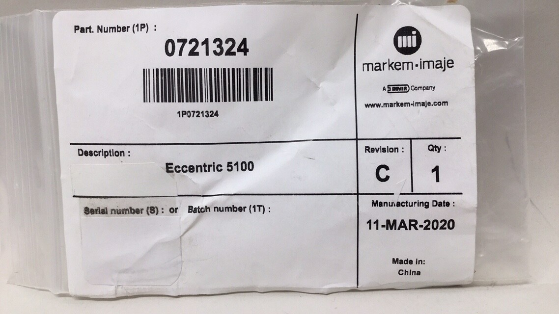 Markem Imaje 0721324 Eccentric 5100 Stainless Steel Cam 1P0721324