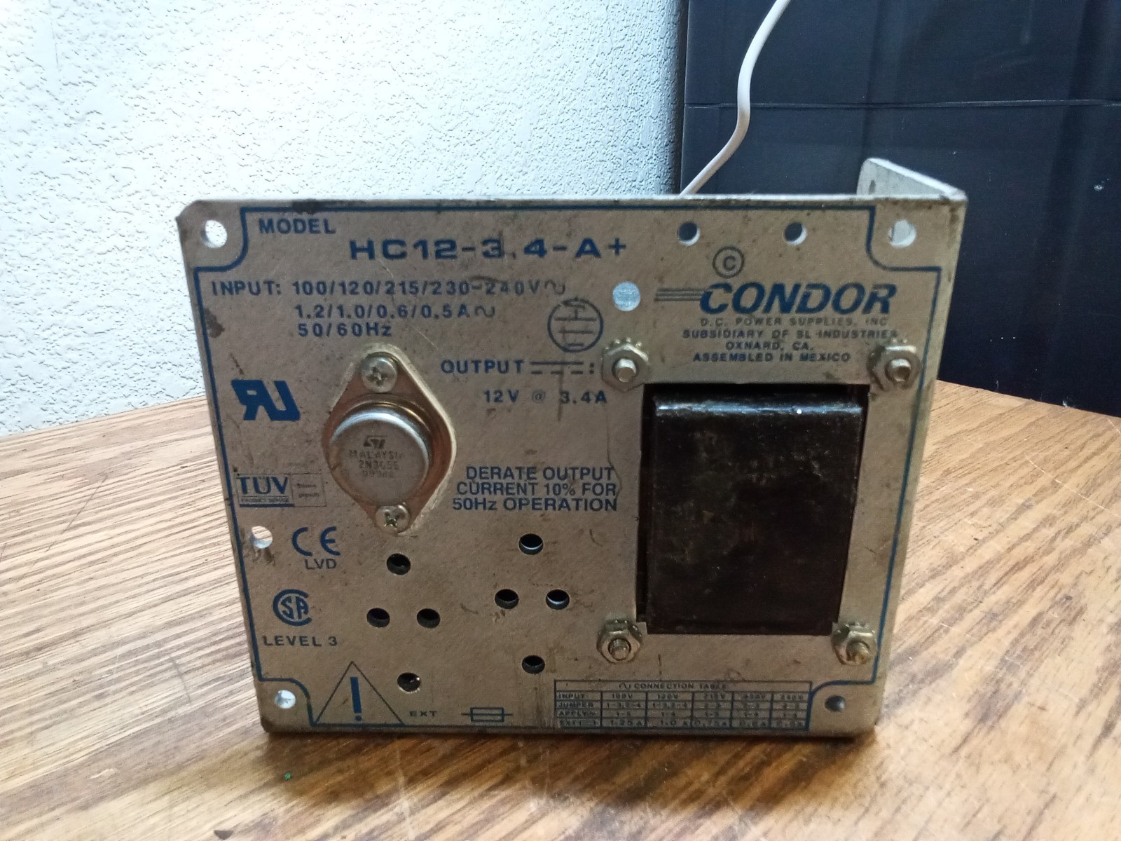 Condor HC12-3.4A+ DC Power Supply