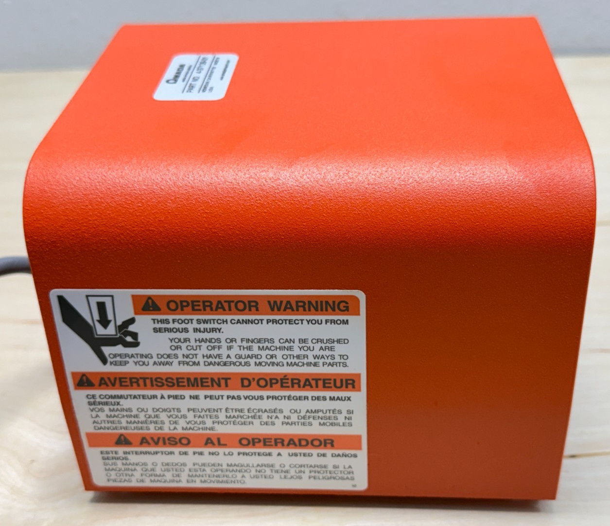 Amada 4-37139-01 Two-Stage Foot Switch w/ Guard, Linemaster Aquiline 972-S