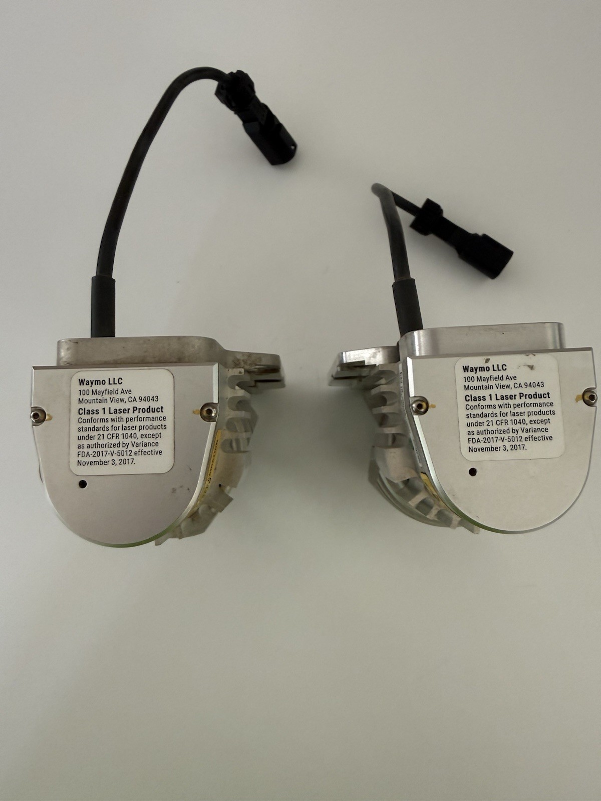 Two Waymo LLC 710-00632W20 Class 1 Laser Product Modules Pair w/ Cables