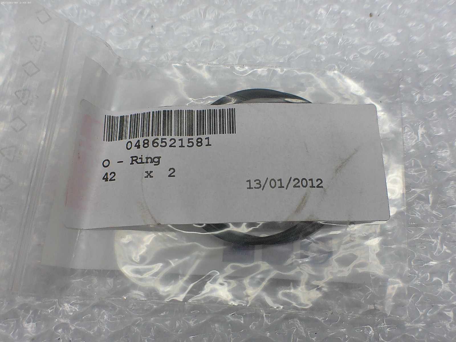 BUSCH 0486521581 42X2 O-RING PKG OF 2 NSMP