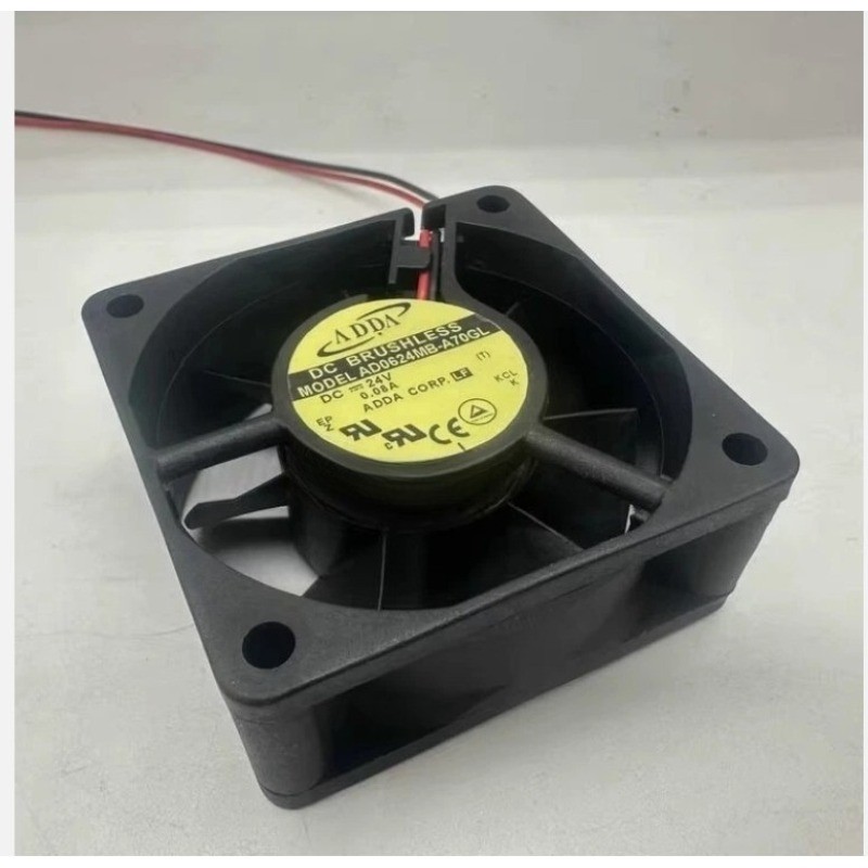 1 pcs ADDA 6025 AD0624MB-A70GL DC24V 0.08A 60 * 25MM inverter cooling fan