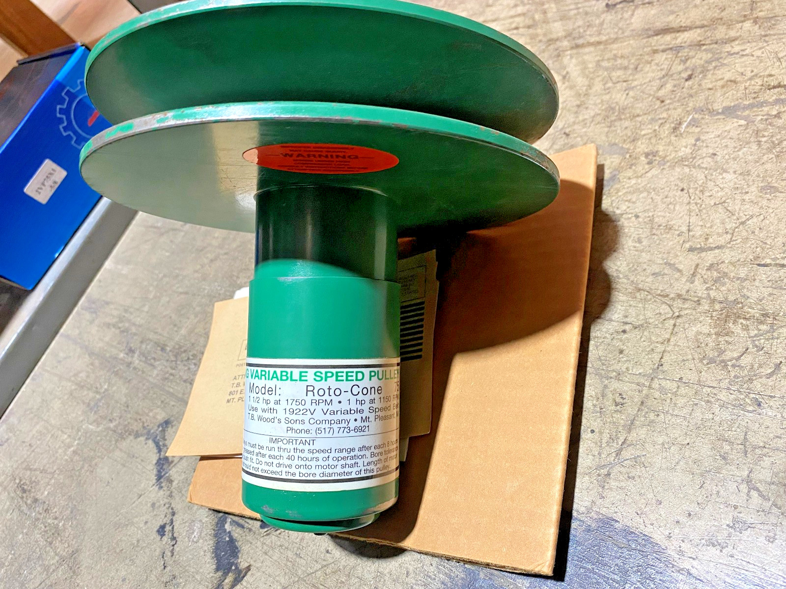 GERBING TB WOODS ROTOCONE RC75 X 3/4 BORE NEW OLD STOCK AS/IS