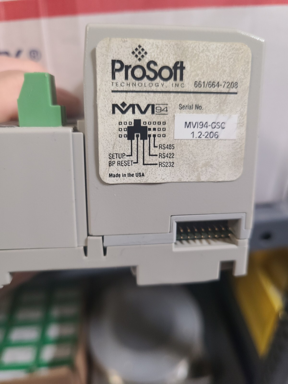 PROSOFT MVI94 REV. A04 USED FLEX I/O MULTI-VENDOR INTERFACE MODULE MVI94GSC