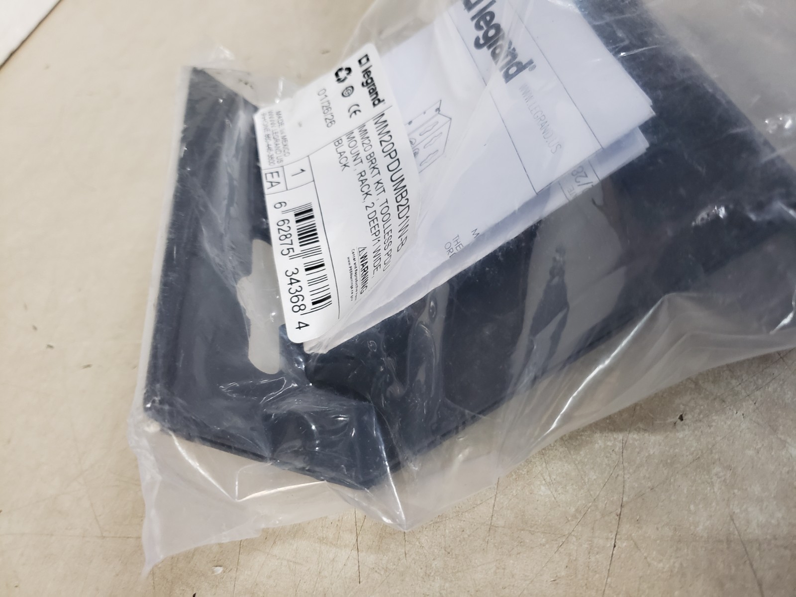 Legrand Ortronics MM20PDUMB2D1W-B Mounting Bracket Kit 3.48 x 4.13 x 4.81 in