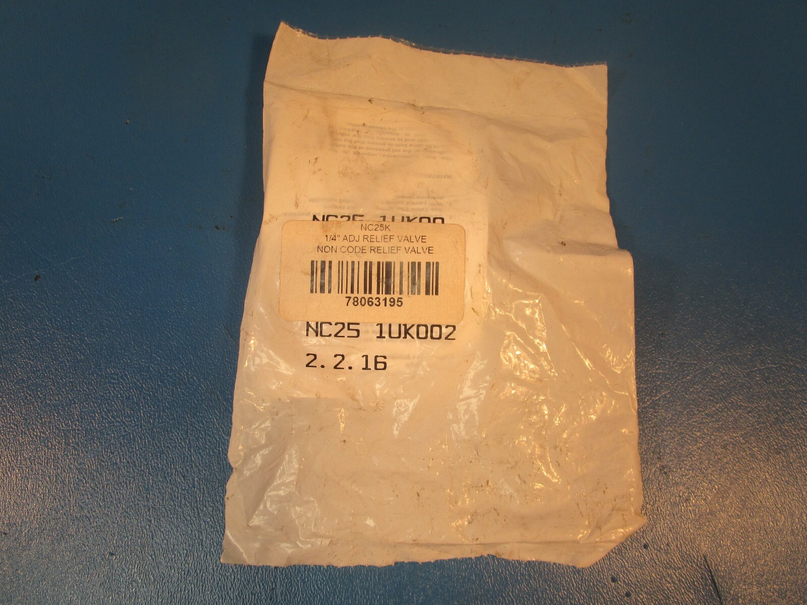 Control Devices NC25 1UK002, 1/4″ ADJ Relief Valve, Non-Code Relief Valve