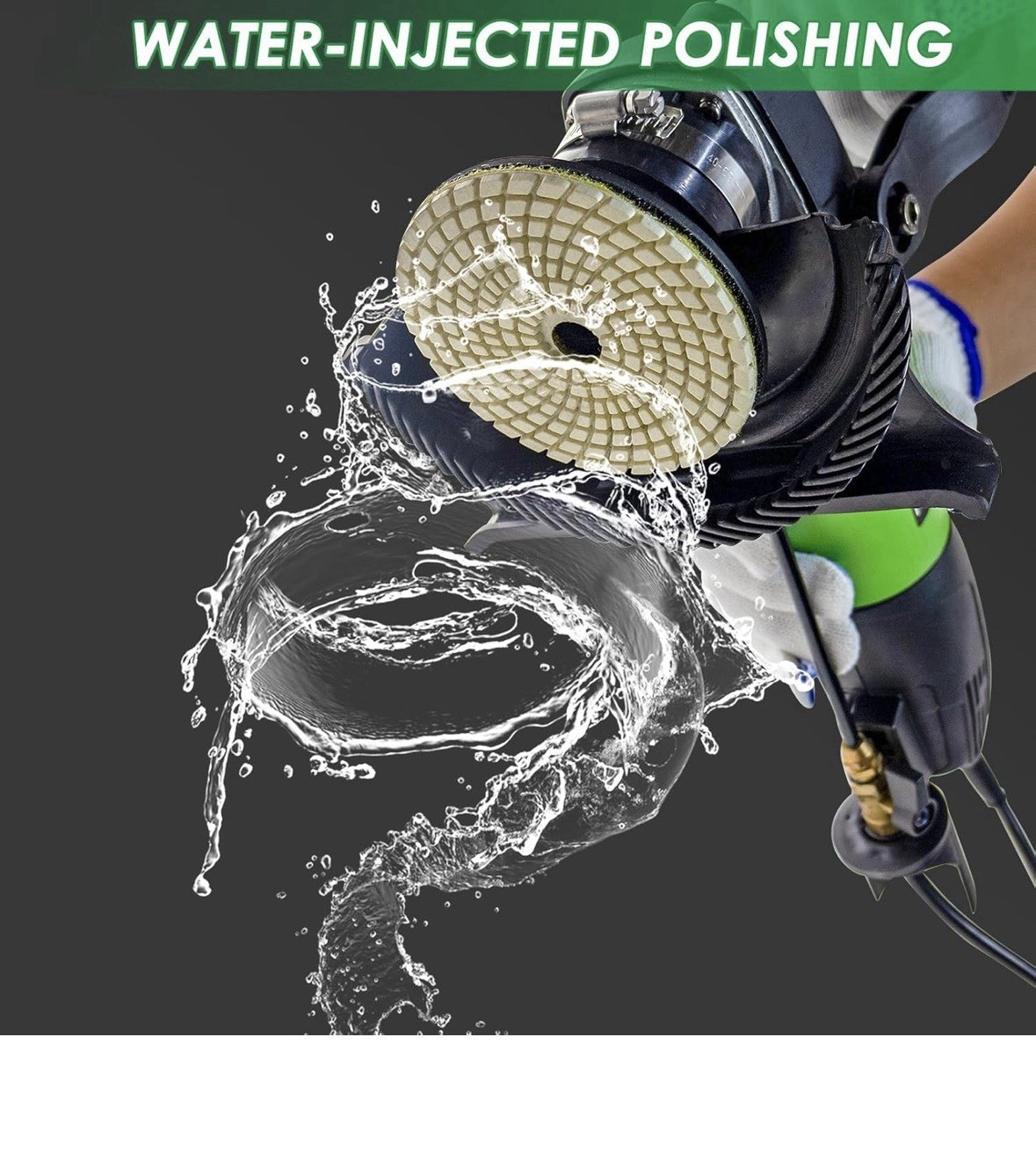 Wet Stone Polisher 4-Inch 800W Electric Granite Marble Polisher Wet Inject