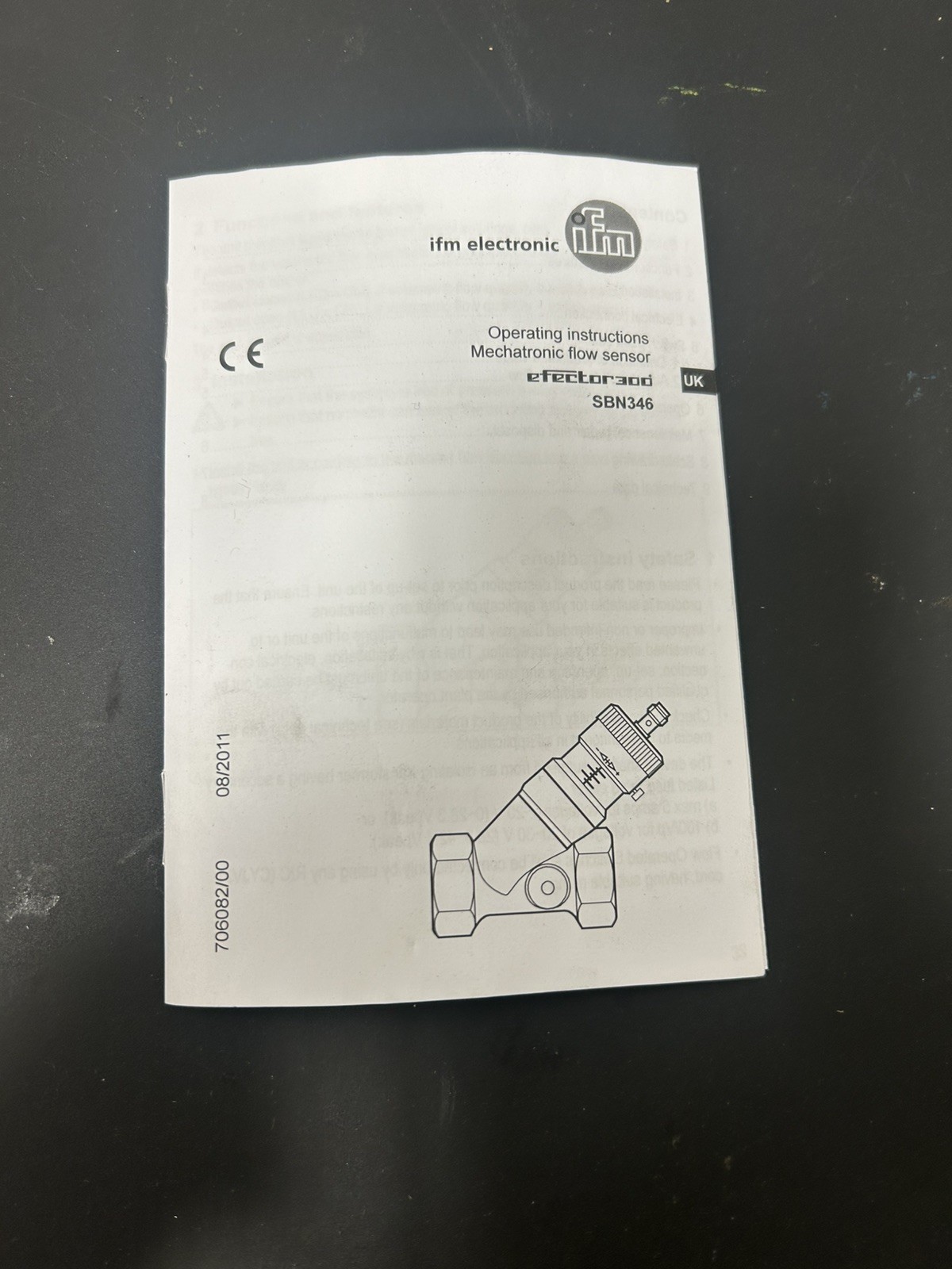 ifm SBN346 1″ Flow Switch w/Back Flow Stop NEW in Box Shipped Priority Mail